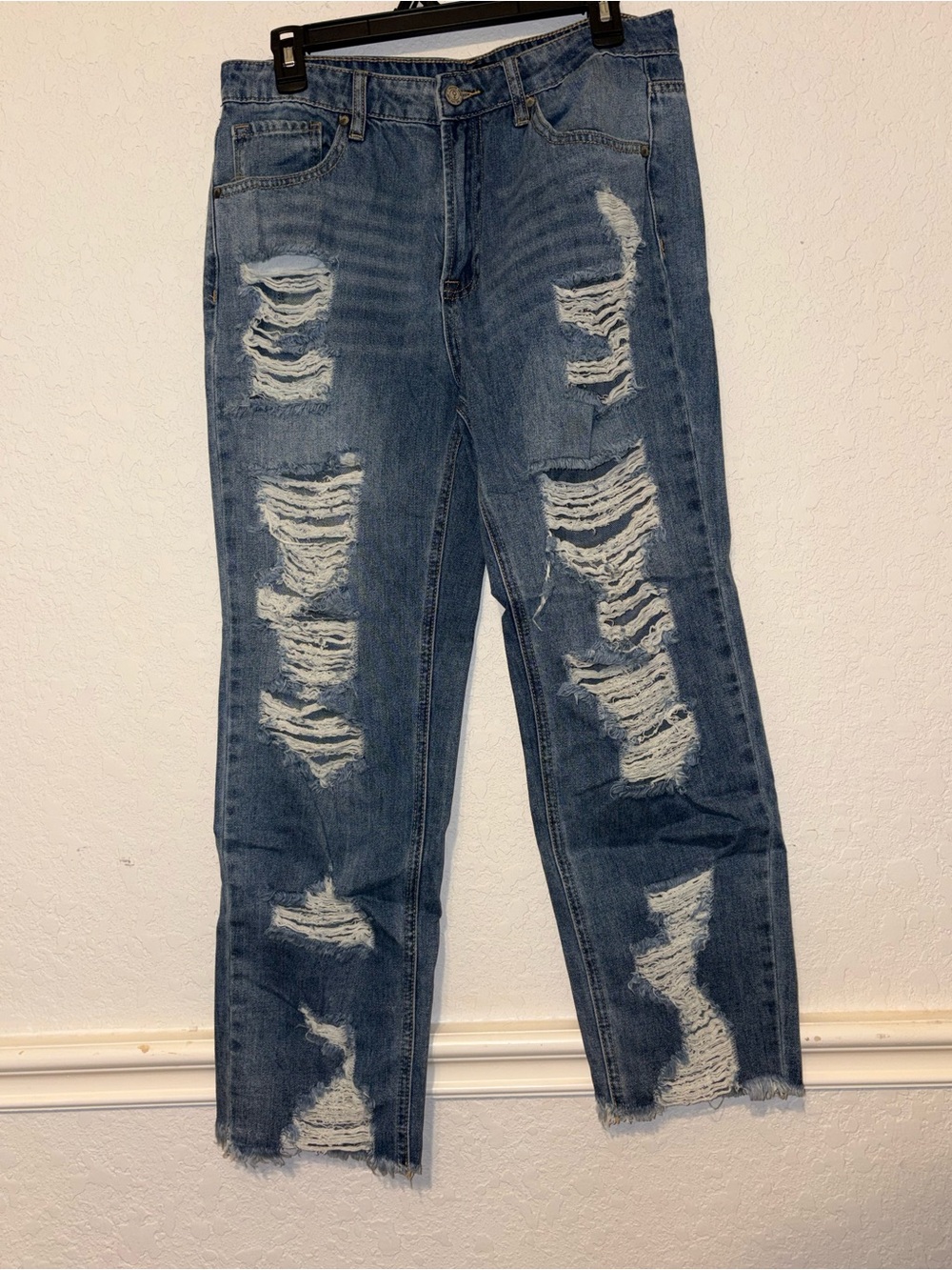 Insane Gene Valentine Distressed Straight Leg Jeans Size 11 29
